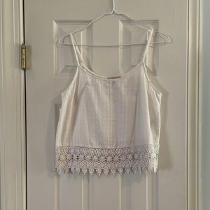 White Patterned Tank Top